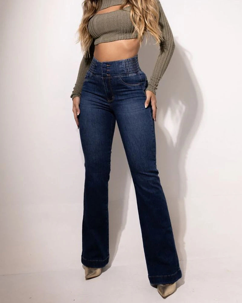 Retro High-Rise Flare Jeans