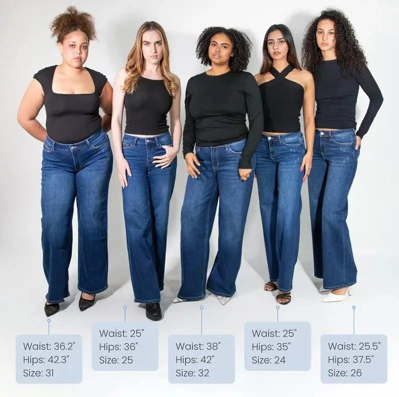 BootyLift Stretch Wide-Leg Jeans